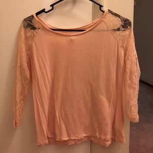 Forever 21 pink lace shirt